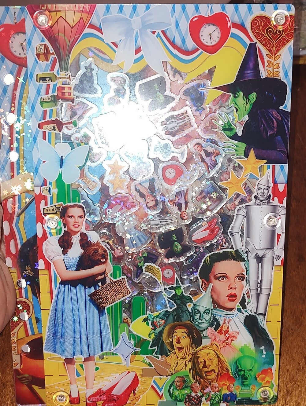 New! A5 Wizard Of Oz Acrylic Shaker Notebook With Paper